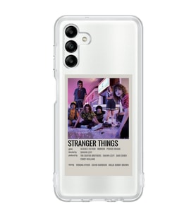 Samsung Galaxy A04S Uyumlu Stranger Things Minimalist Poster Desenli Şeffaf Telefon Kılıfı
