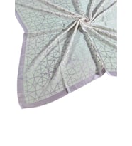 Mısırlı Eşarpları Devore Geometrik Desenli Eşarp (Krem)