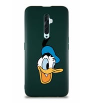 Oppo Reno 2Z Soft Premier Kapak Donald Duck-A Tasarımlı Silikon Kılıf - Yeşil (Şeffaf)