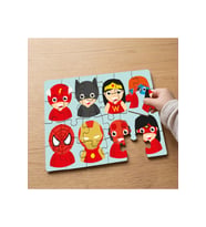 Süper Minik Kahramanlar Tasarımlı 24 Parça Ahşap Çocuk Puzzle