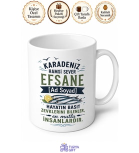 Karadeniz'in İncisi Esprili Baskılı Kupa - Hamsi Tavayı Severler