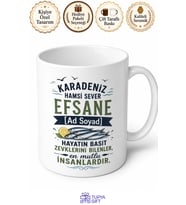 Karadeniz'in İncisi Esprili Baskılı Kupa - Hamsi Tavayı Severler