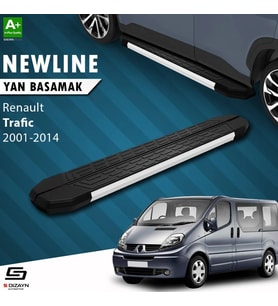 S-Dizayn Renault Trafic 2 Uzun Şase NewLine Aluminyum Yan Basamak 263 Cm 2001-2014 A+ Kalite