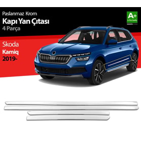 Skoda Uyumlu Kamiq Krom Kapı Yan Çıtası 2019 Üzeri