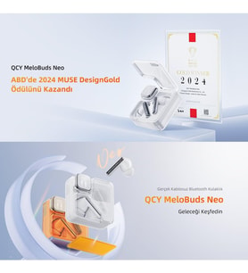 T31 Melobuds Neo ENC 4 Mikrofon Dijital Güç Göstergesi Bluetooth 5.3 Kablosuz Kulaklık Mavi
