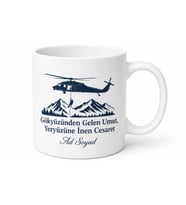 Helikopter Pilotuna Dikey Kalkış Arama Kurtarma Hızır Gibi Kupa Hediye Bardak