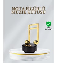 Dönen Nota Figürlü Müzik Box Işıltılı Dekoratif Tasarım