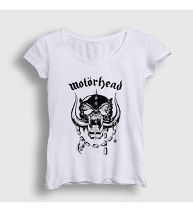 Presmono Kadın Beyaz Logo Motörhead T-Shirt 68741tt
