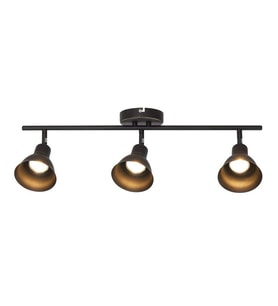 Rsylight Retro Metal Siyah 3 Lü 180 Derece Hareketli Led Spot Avize Günışığı Ampullü
