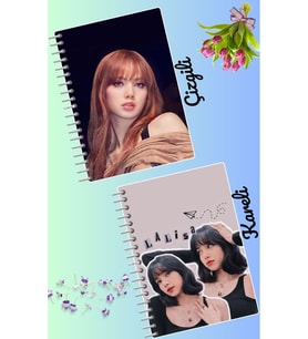 Lisa blackpink defter seti 2 adet A4 boyutu 21*30 çizgili + kareli 60 syf