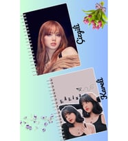 Lisa blackpink defter seti 2 adet A4 boyutu 21*30 çizgili + kareli 60 syf