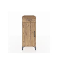 Hyperion Komodin Tek Raflı Tek Çekmeceli Tek Kapaklı 44x44x106 Çam-Çam