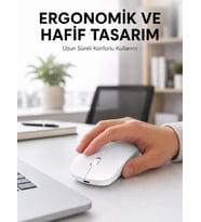 Profesyonel Kablosuz Bluetooth Mouse Çift Modlu Şarjlı Ergonomik Fare