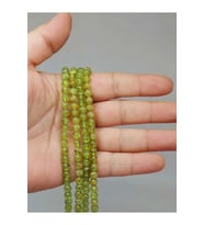 Bileklik Boy Peridot (ZEBERCET) Taşı Yarım Dizi 5mm (51202) (18CM UZUNLUĞUNDADIR)