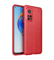 Xiaomi Mi 10T Pro Deri Görünümlü Silikon Kırmızı