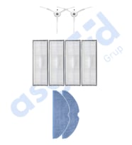 ROBOROCK S8 , S8+ ,S8 PRO-PRO ULTRA UYUMLU 2 Yan Fırça 4 Filtre 2 Mop PKT-iasgf0000769
