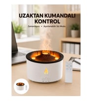 Mey İthalat® Alev Efektli Buhar Makinesi – Aromaterapi, Nemlendirme ve Işık Modlu Tasarım Yeni Nesil