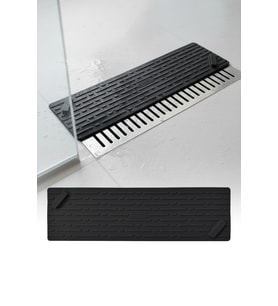 Siyah Uzun Silikon Kötü Koku Önleyici Mat Gider Kapağı Tıpası – Banyo, Mutfak ve Balkon Lavabo Gider 37x11 cm