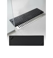 Siyah Uzun Silikon Kötü Koku Önleyici Mat Gider Kapağı Tıpası – Banyo, Mutfak ve Balkon Lavabo Gider 37x11 cm