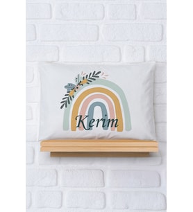 Pia Baby Premium %100 Pamuk İsme Özel Bebek Yastık Kılıfı 35*45 cm 5074-12