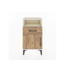 Arges Komodin 2 Raflı Tek Çekmeceli Tek Kapaklı 44x30x80 Aytaşı-Çam