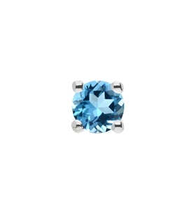 Mavi Topaz Tektaş Erkek Küpesi 0723E0073