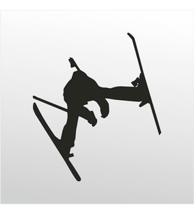 Folyo Sticker Kayakçı ADKPQUY634 160cm Uzunluk (Karışık)