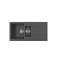 POLEX Cristalüx Granit Eviye P-01 1,5 Gözlü Tezgah Altı Ve Tezgah Üstü Mutfak Evyesi 99x49,5cm (Antrasit)