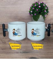 Kadın İngilizce Öğretmeni Kupa Bardak T Siyah Kulplu Öğretmenler Günü Hediyesi