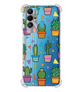 PrintiFy Tecno Pova Neo Uyumlu Water Color 4 Baskılı Şeffaf Köşe Korumalı Antişok Kılıf