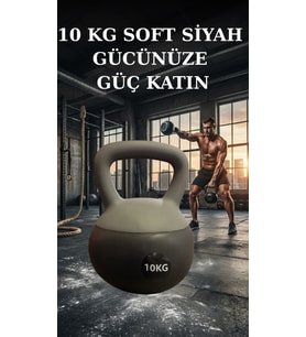 10 KG Soft Kettlebell Siyah Renk