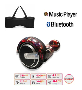 Elektrikli Kaykay Hoverboard Full Ledli Bluetooth Hoparlörlü 6.5 Inch Çanta Hediyeli D15