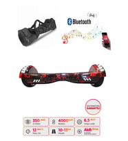 Elektrikli Kaykay Hoverboard Full Ledli Bluetooth Hoparlörlü 6.5 Inch Çanta Hediyeli D15