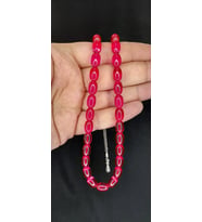 ATEŞ KEHRİBAR TESBİH PEMBE RENKKAPSÜL KESİM T-378 (Çok Renkli)