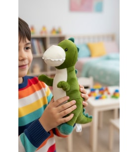 Yeşil Sevimli Dinozor Peluş Oyuncak 40 cm Uyku Arkadaşı Hediyelik