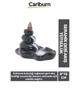 Özel Üretim Dekoratif İthal Parlak Şelale Seramik Geri Akış Tütsülük & Oda Kokusu Biblo 8*12 Cm