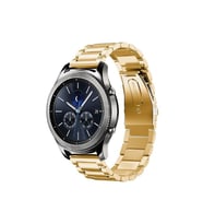 Samsung Gear S2 (20mm) Uyumlu Kordon Paslanmaz Metal Baklalı Tasarım KRD-04 Kayış