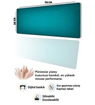 SonicTouch Klavye Mousepad 32x70cm Dikişsiz Pürüzsüz Sıvı Geçirmez Kaymaz Taban Yeşil Aura