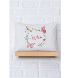 Pia Baby Premium %100 Pamuk İsme Özel Kız Bebek Yastık Kılıfı 35*45 cm 5070-12