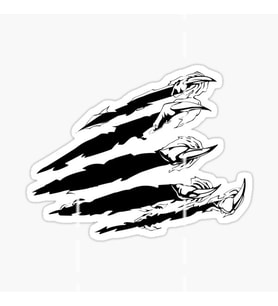 Canavar Pençe Araba Oto Sticker Yapıştırma 19 CM rr