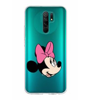 Xiaomi Redmi 9 Uyumlu Kapak Minnie Mouse Tasarımlı Şeffaf Silikon Kılıf