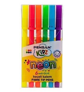 PENSAN KİDZ  KEÇELİ KALEM NEON RENKLER 6'LI - PE99093PS24