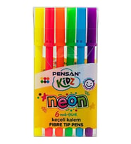PENSAN KİDZ  KEÇELİ KALEM NEON RENKLER 6'LI - PE99093PS24