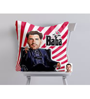 BK Gift Kişiye Özel Godfather Baba Karikatürlü Beyaz Yastık-11