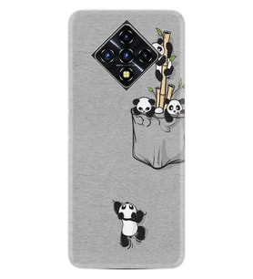 INFINIX Zero 8 Kılıf Silikon Desen Pandalar 1798