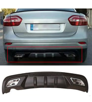 Renault Fluence Difüzör Difizör Siyah + Kare Egzoz Görünüm C Tip 2009-2016