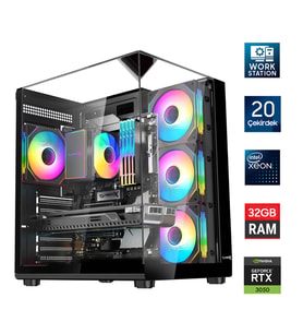 Turbox Xeon E5 2650 v3 Server İşlemcili 20 Çekirdek 32GB DDR4 1TB NVMe RTX3050 Workstation Oem Paket
