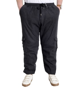Mode XL Erkek Kot Pantolon CHIEF BLUE Lastikli 23919 Siyah