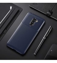 Xiaomi Pocophone F1 Kılıf Esnek Soft Karbon Tasarım Legion Serisi (Lacivert)