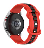 Xiaomi Redmi Watch 5 Active/Lite Amazfit GTR 2E 47mm Pace 1/2 Kordon Line Ayarla (Kırmızı-Siyah)